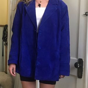 Vintage Blue Suede Jacket